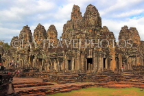 CAMBODIA, Siem Reap, Angkor Thom, Bayon Temple, evening light, CAM756JPL