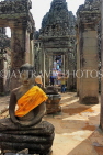 CAMBODIA, Siem Reap, Angkor Thom, Bayon Temple, seated Buddha statue, CAM751JPL