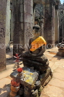 CAMBODIA, Siem Reap, Angkor Thom, Bayon Temple, seated Buddha statue, CAM752JPL