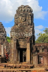 CAMBODIA, Siem Reap, Angkor Thom, Bayon Temple, stone carved faces, CAM770JPL