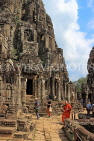 CAMBODIA, Siem Reap, Angkor Thom, Bayon Temple, upper terrace, CAM818JPL