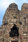 CAMBODIA, Siem Reap, Angkor Thom, Bayon Temple, upper terrace, stone face, CAM803JPL