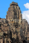 CAMBODIA, Siem Reap, Angkor Thom, Bayon Temple, upper terrace, stone faces, CAM811JPL