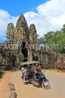 CAMBODIA, Siem Reap, Angkor Thom, South Gate, and Tuk Tuk, CAM974JPL