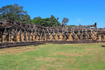 CAMBODIA, Siem Reap, Angkor Thom, Terrace of Elephants, Garuda stone reliefs, CAM962JPL