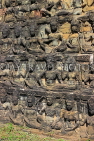 CAMBODIA, Siem Reap, Angkor Thom, Terrace of Leper Kings, bas-reliefs, CAM956JPL