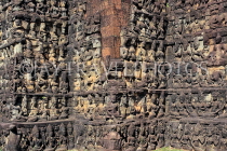 CAMBODIA, Siem Reap, Angkor Thom, Terrace of Leper Kings, bas-reliefs, CAM958JPL