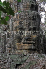 CAMBODIA, Siem Reap, Angkor Thom, Victory Gate, giant face carvings, CAM994JPL