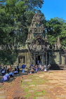 CAMBODIA, Siem Reap, Angkor Thom, temple ruins by the Terrace of Elephants, CAM963JPL