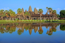 CAMBODIA, Siem Reap, Angkor Wat, and pool reflection, CAM435JPL