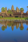 CAMBODIA, Siem Reap, Angkor Wat, and pool reflection, CAM436JPL