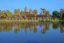 CAMBODIA, Siem Reap, Angkor Wat, and pool reflection, CAM438JPL