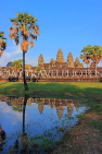 CAMBODIA, Siem Reap, Angkor Wat, and pool reflection, CAM446JPL