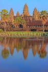 CAMBODIA, Siem Reap, Angkor Wat, and pool reflection, CAM452JPL