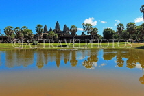CAMBODIA, Siem Reap, Angkor Wat, and pool reflection, CAM479JPL
