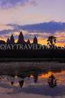 CAMBODIA, Siem Reap, Angkor Wat, sunrise view, CAM374JPL