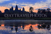 CAMBODIA, Siem Reap, Angkor Wat, sunrise view, CAM377JPL