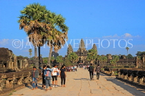 CAMBODIA, Siem Reap, Angkor Wat, temple complex, Terrace of Honor, CAM539JPL