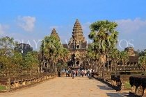 CAMBODIA, Siem Reap, Angkor Wat, temple complex, Terrace of Honor, CAM540JPL
