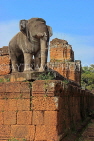 CAMBODIA, Siem Reap, East Mebon Temple, elephant sculpture, CAM1266JPL