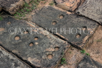 CAMBODIA, Siem Reap, East Mebon Temple, stucco floor holes, CAM1272JPL