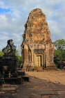 CAMBODIA, Siem Reap, East Mebon Temple, upper terrace and tower, CAM1216JPL