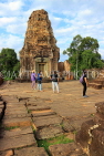 CAMBODIA, Siem Reap, East Mebon Temple, upper terrace and tower, CAM1217JPL