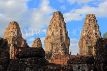 CAMBODIA, Siem Reap, East Mebon Temple, upper terrace towers, CAM1207JPL