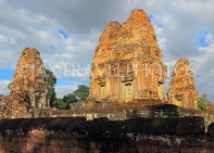 CAMBODIA, Siem Reap, East Mebon Temple, upper terrace towers, CAM1212JPL