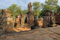 CAMBODIA, Siem Reap, East Mebon Temple, view from lower terrace, CAM1218JPL