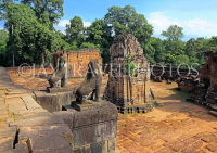 CAMBODIA, Siem Reap, East Mebon Temple, view from lower terrace, CAM1255JPL