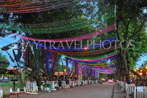 CAMBODIA, Siem Reap, Night Market area, street scene, CAM2271JPL