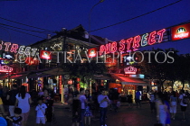 CAMBODIA, Siem Reap, Pub Street, night view, CAM2233JPL