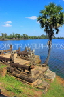 CAMBODIA, Siem Reap, Sras Srang Reservoir, and boat landing site, CAM1408JPL