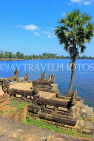 CAMBODIA, Siem Reap, Sras Srang Reservoir, and boat landing site, CAM1409JPL