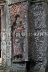 CAMBODIA, Siem Reap, Ta Prohm Temple, bas-relief Devata figure, CAM1425JPL