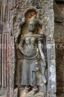 CAMBODIA, Siem Reap, Ta Prohm Temple, bas-relief Devata figure, CAM1430JPL