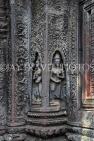 CAMBODIA, Siem Reap, Ta Prohm Temple, bas-relief Devata figures, CAM1423JPL