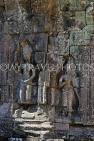 CAMBODIA, Siem Reap, Ta Prohm Temple, bas-relief Devata figures, CAM1426JPL