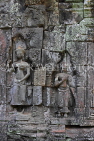 CAMBODIA, Siem Reap, Ta Prohm Temple, bas-relief Devata figures, CAM1429JPL