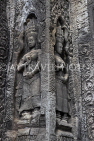 CAMBODIA, Siem Reap, Ta Prohm Temple, bas-relief Devata figures, CAM1442JPL
