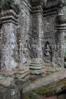CAMBODIA, Siem Reap, Ta Prohm Temple, bas-relief carvings, CAM1443JPL