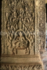 CAMBODIA, Siem Reap, Ta Prohm Temple, bas-relief carvings, CAM1447JPL