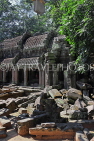 CAMBODIA, Siem Reap, Ta Prohm Temple, inner temple buildings and ruins, CAM1451JPL