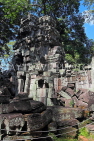 CAMBODIA, Siem Reap, Ta Prohm Temple, inner temple buildings and ruins, CAM1452JPL