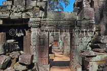 CAMBODIA, Siem Reap, Ta Prohm Temple, inner temple buildings and ruins, CAM1453JPL