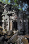 CAMBODIA, Siem Reap, Ta Prohm Temple, inner temple buildings and ruins, CAM1469JPL