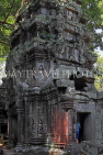 CAMBODIA, Siem Reap, Ta Prohm Temple, inner temple tower, CAM1490JPL