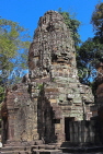 CAMBODIA, Siem Reap, Ta Prohm Temple, ruins, and Strangker Fig Tree, CAM1472JPL