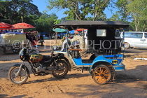 CAMBODIA, Siem Reap, Tuk Tuk, converted motorbike, CAM628JPL